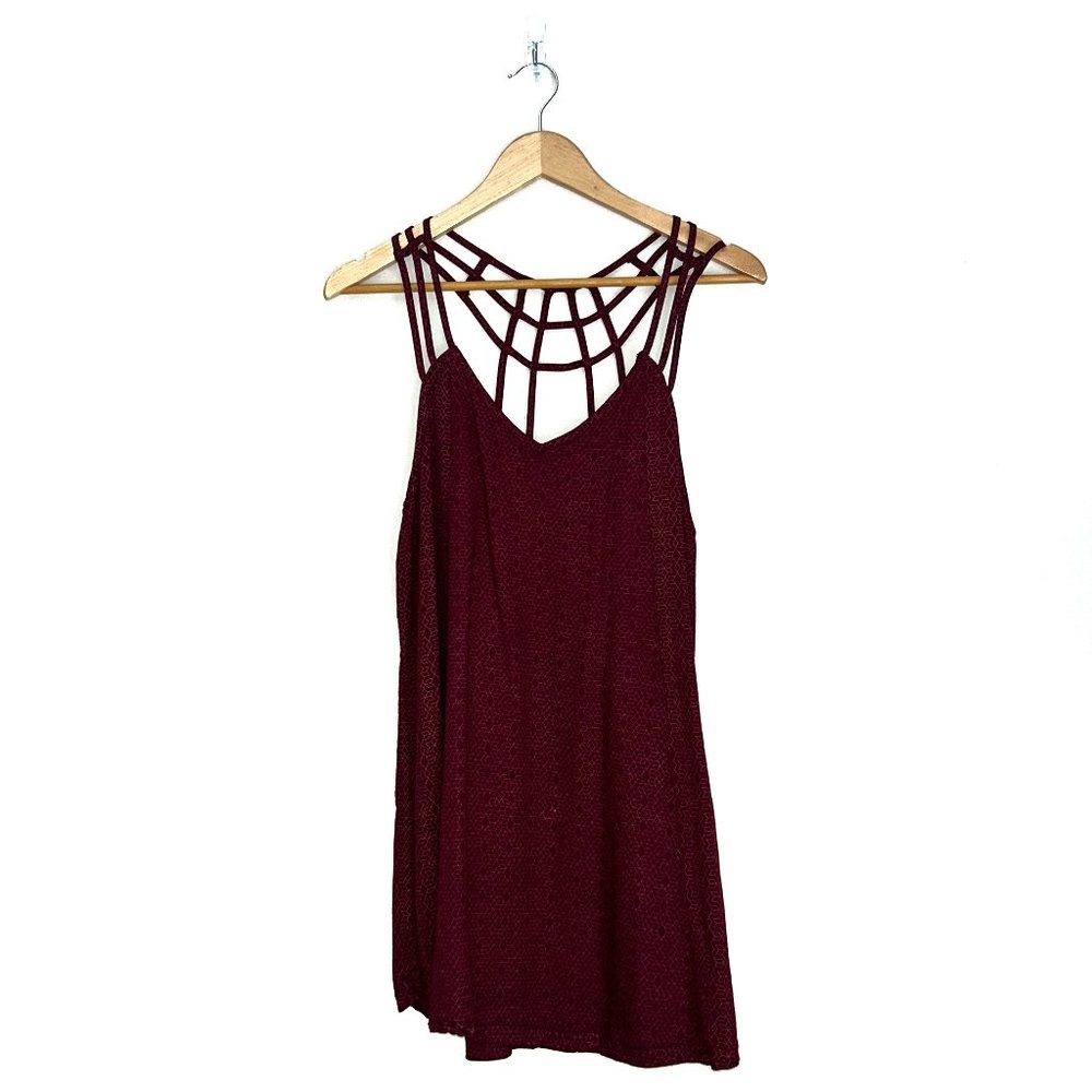 Geometric Cutout Shift Mini Dress- S